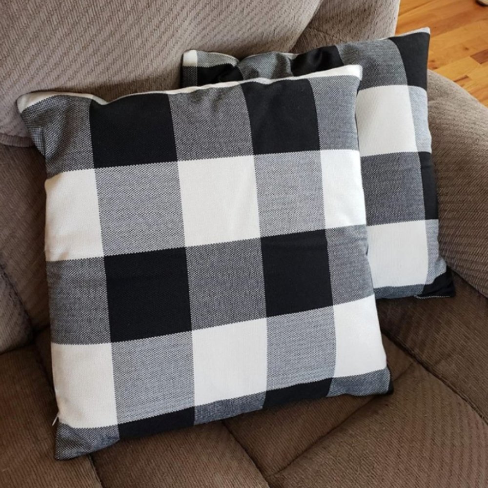 NEW 2 Pack Buffalo Plaid Throw Pillow Covers 18x18